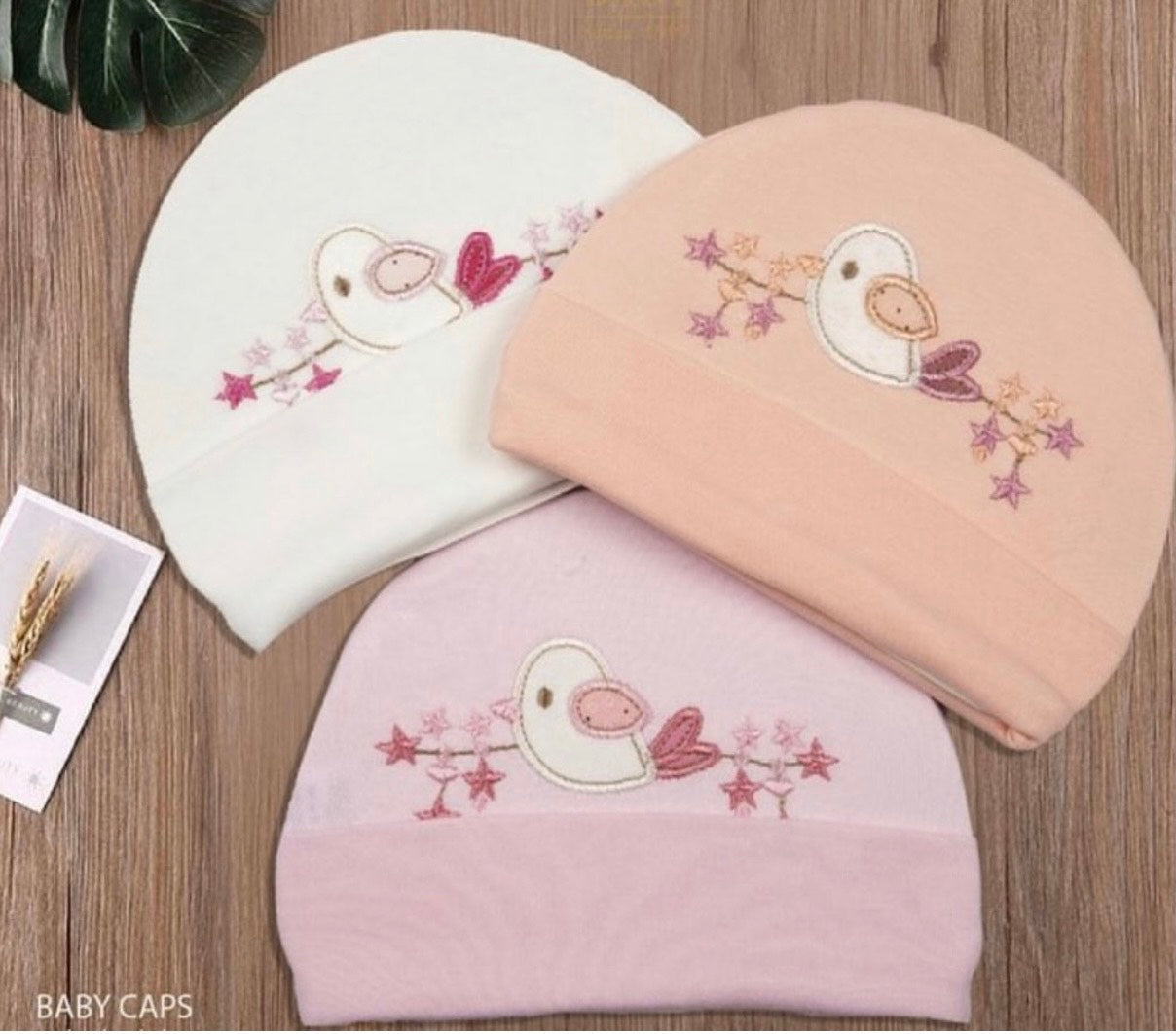 Bird Embroidered Caps