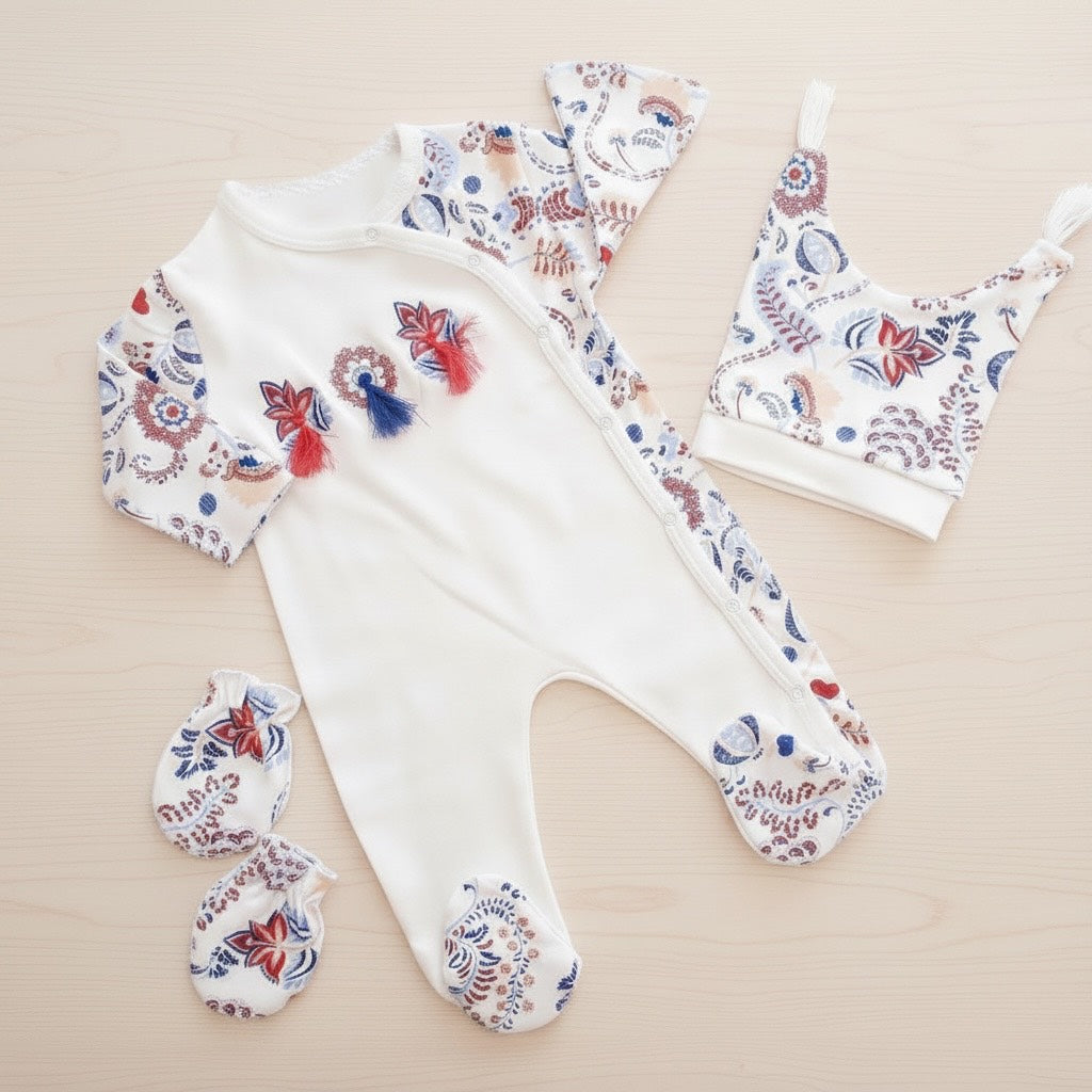 Minimal White Baby Romper 