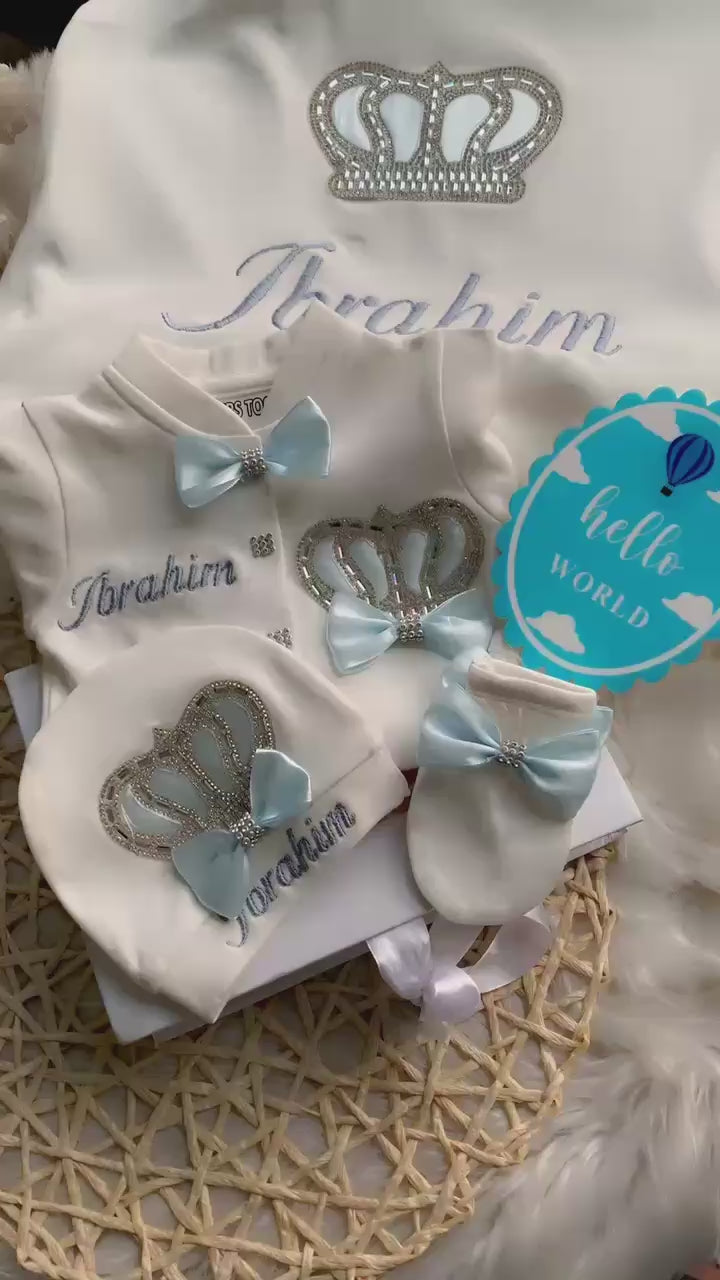 Sky blue Crown Set (4 Pieces)