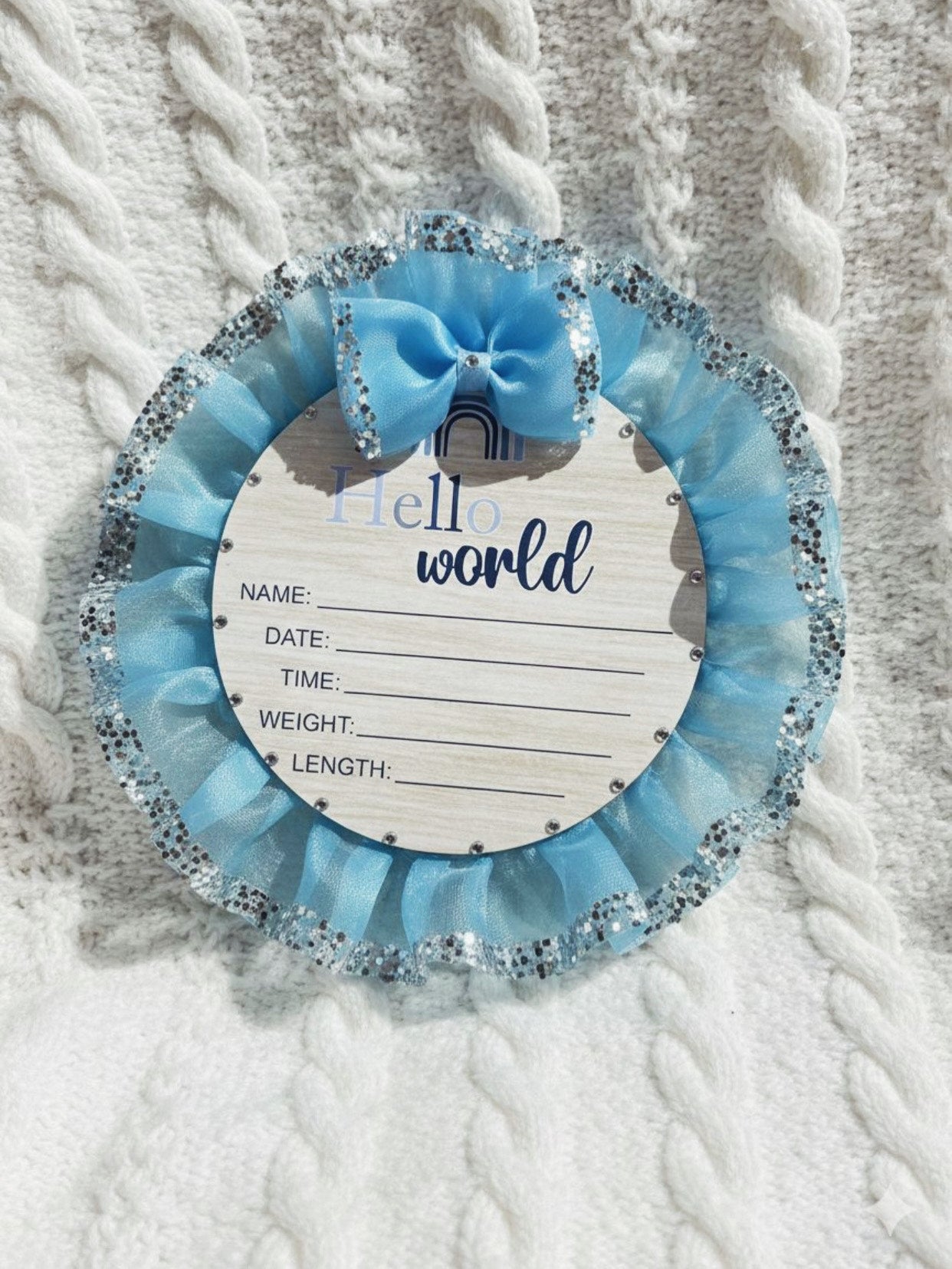 Sky blue whimsy plaque 